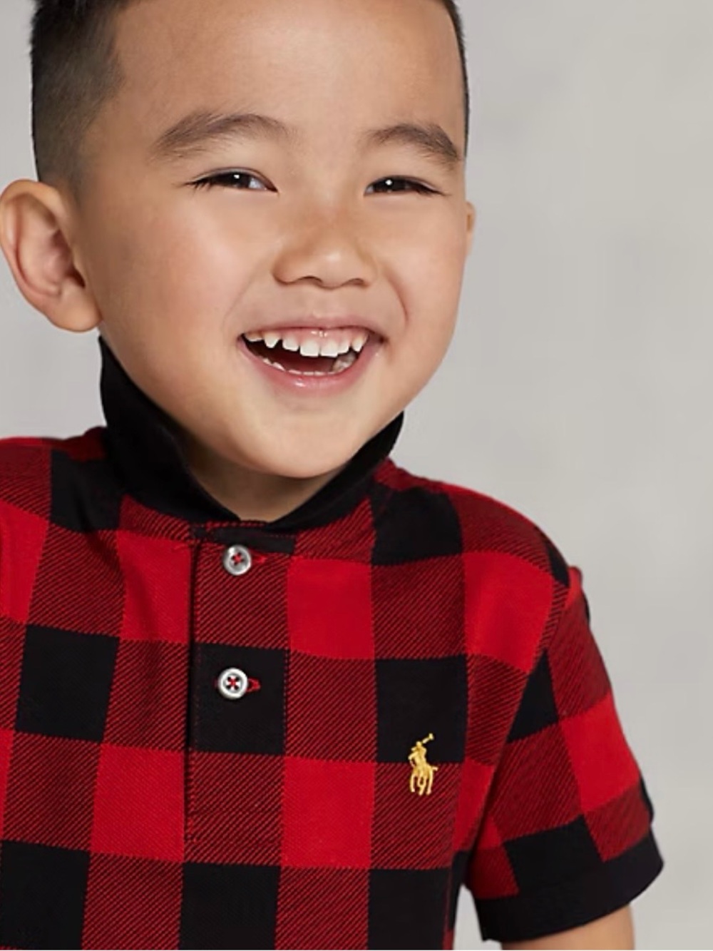 Polo Ralph Lauren Boys Buffalo Plaid Polo Shirt | Size 7 | EUC